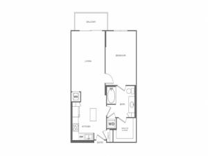 A1B | 1 bed 1 bath | from 791 square feet