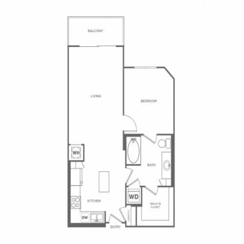 A1D | 1 bed 1 bath | from 746 square feet