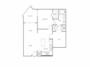 A2 | 1 bed 1 bath | from 984 square feet
