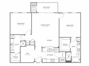 Dupont | 2 bed 2 bath | from 1255 square feet