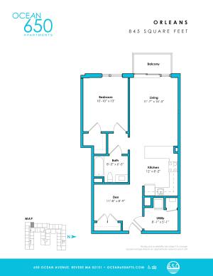 o-1c | 1 bed 1 bath | from 845 square feet