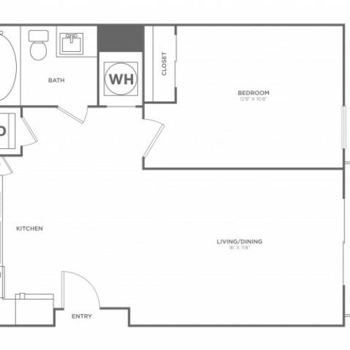 A2 | 1 bed 1 bath | from 704 square feet