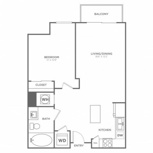 A5 | 1 bed 1 bath | from 722 square feet