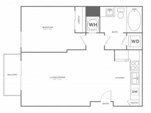 A6 | 1 bed 1 bath | from 731 square feet