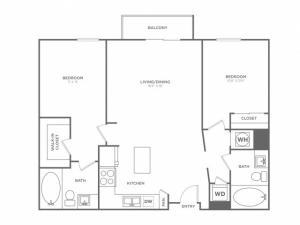 B8 | 2 bed 2 bath | from 1190 square feet
