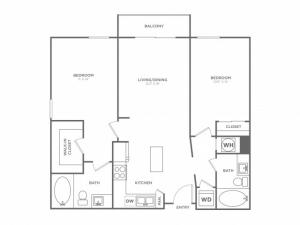 B5 | 2 bed 2 bath | from 1079 square feet