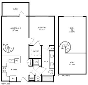 A3 | 1 bed 1 bath | from 839 square feet