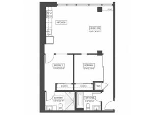 B2 | 2 bed 2 bath | from 872 square feet