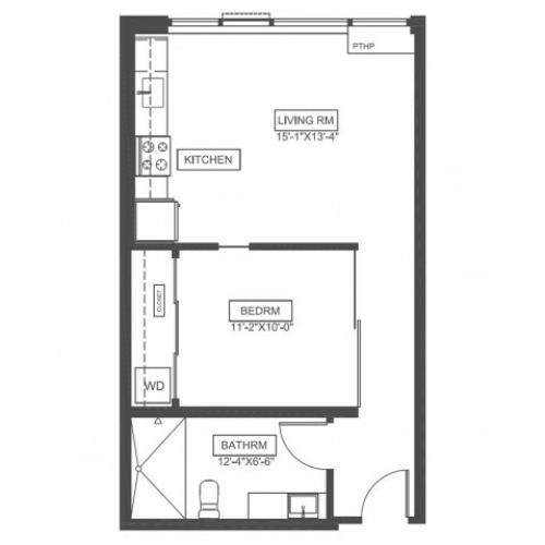 A3 | 1 bed 1 bath | from 559 square feet