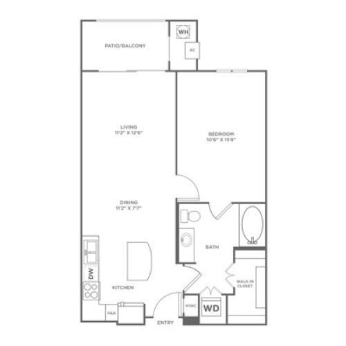 Infinity 2 | 1 bed 1 bath | from 709 square feet
