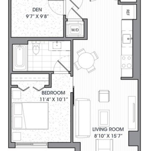 B3A | 1 bed 1 bath | from 772 square feet