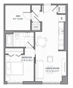 B3 | 1 bed 1 bath | from 723 square feet