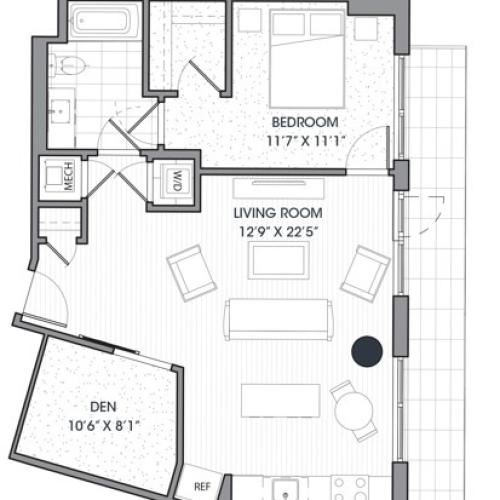 B1 | 1 bed 1 bath | from 854 square feet