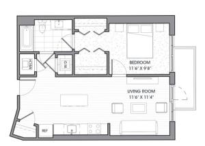 A9 | 1 bed 1 bath | from 695 square feet