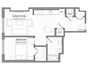 A11 | 1 bed 1 bath | from 720 square feet