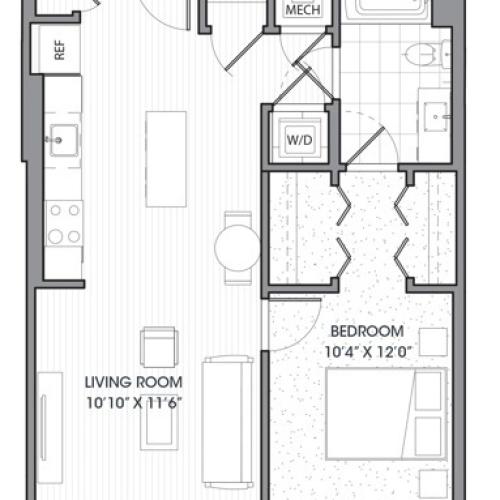 A12 | 1 bed 1 bath | from 713 square feet