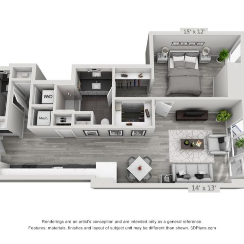A5 | 1 bed 2 bath | from 875 square feet