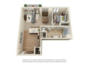 A7 | 1 bed 1 bath | from 787 square feet