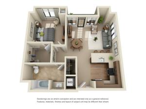 A10 | 1 bed 1 bath | from 867 square feet