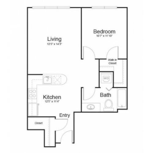 1q1 | 1 bed 1 bath | from 679 square feet