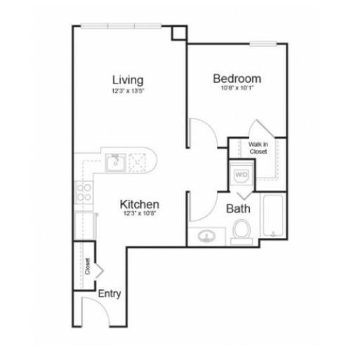 1h1 | 1 bed 1 bath | from 636 square feet