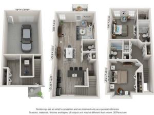 Edinburgh 2 Bedroom Floor Plan