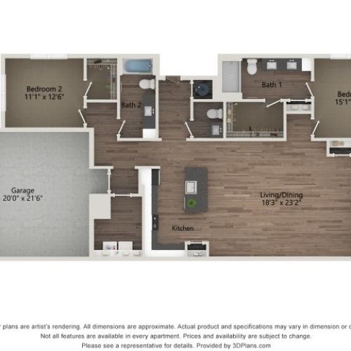 Duplex | 2 bed 2 bath | 1700 sq ft