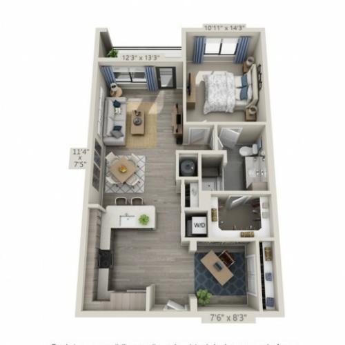 B1 | 1 bed 1 bath | from 902 square feet