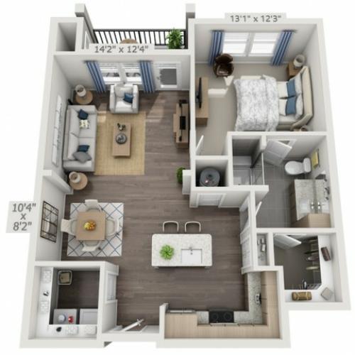 A2D | 1 bed 1 bath | from 835 square feet
