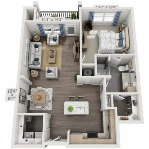 A2P | 1 bed 1 bath | from 879 square feet