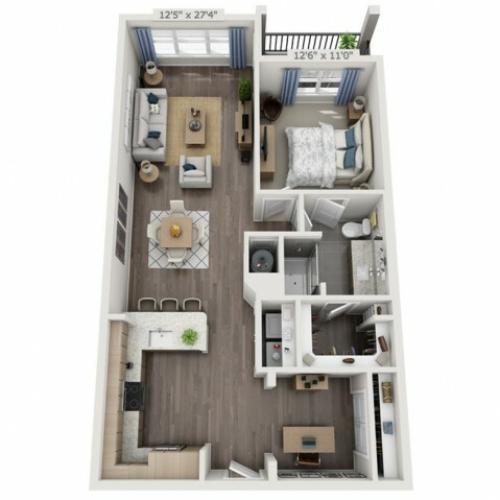 A3 | 1 bed 1 bath | from 976 square feet