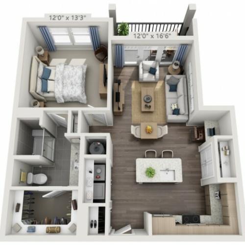 A6 | 1 bed 1 bath | from 779 square feet