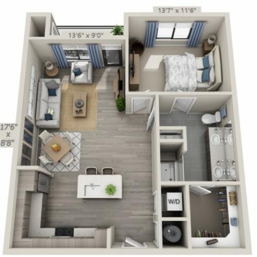 A5 | 1 bed 1 bath | from 852 square feet
