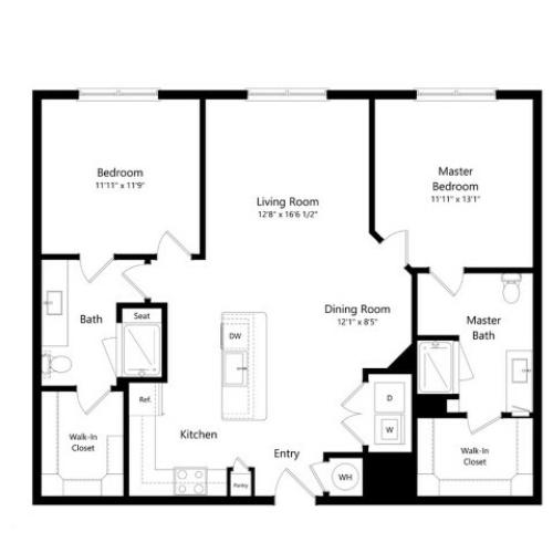 B2-HC | 2 bed 2 bath | from 1178 square feet