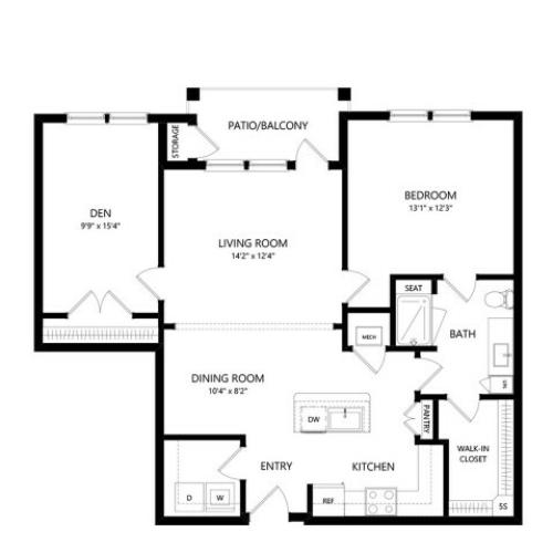 A2C | 1 bed 1 bath | from 1038 square feet