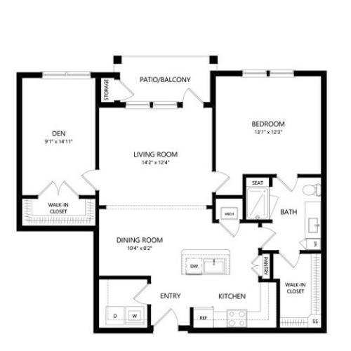 A2L | 1 bed 1 bath | from 1037 square feet