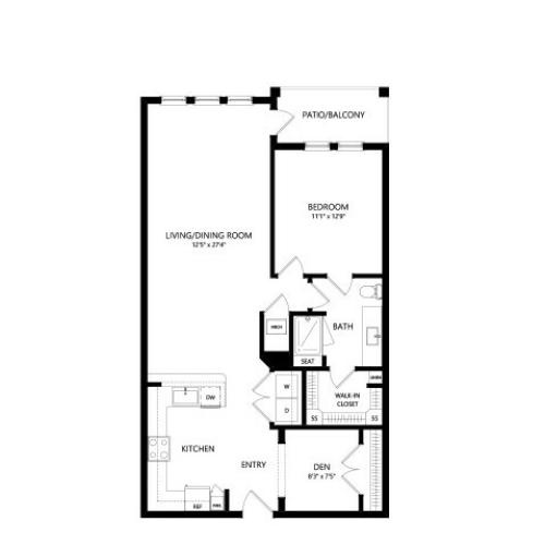 A3E | 1 bed 1 bath | from 976 square feet