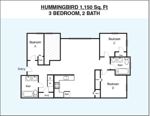Humingbird 3BD/2BA