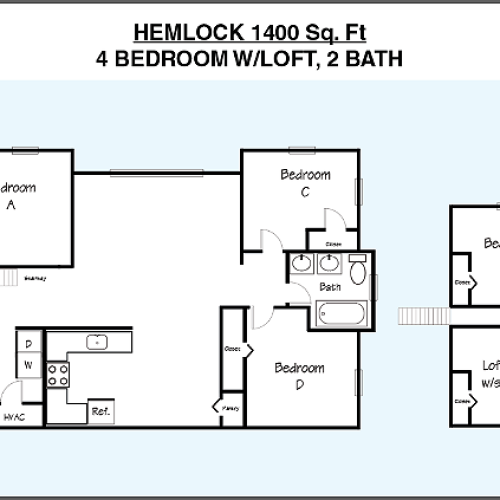 4 bed 2 bath, 1,400 square feet | Shippensburg, PA | Maverick Apartments