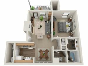 Affirmed Floorplan | Vanderbilt Apartments