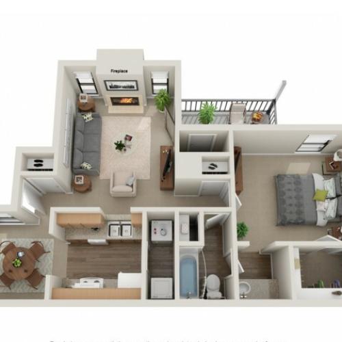 Preakness Floorplan | Vanderbilt Apartments