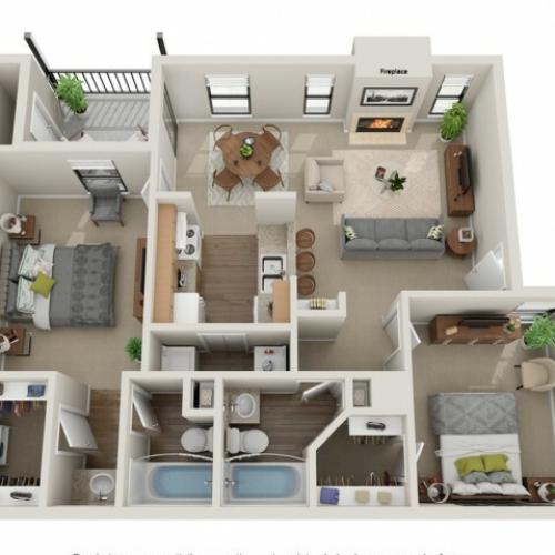 Triple Crown Floorplan | Vanderbilt Apartments