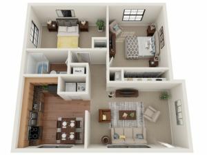 2 Bedroom Floor Plan | Apartments for rent in Arnold MO | Richardson Place