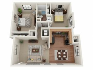 2 Bedroom Floor Plan | apartments for rent in arnold mo | Richardson Place