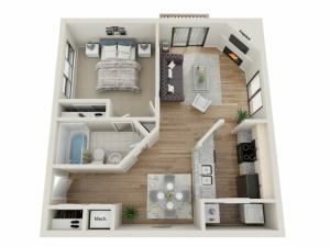 Snowbird floorplan | South Summit Apartments