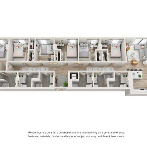 The Hoxton 6 bed 6 bath 1642 square foot floor plan image