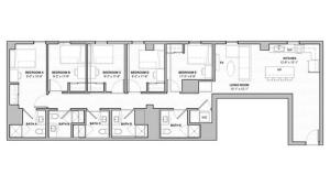 The 5 bedroom, 5 bathroom classic floorplan ranges from 1533 - 1589 sq. ft.