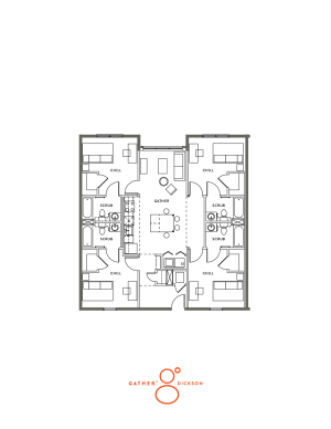 The 4 bedroom 4 bathroom floorplan is 1485 sq. ft.