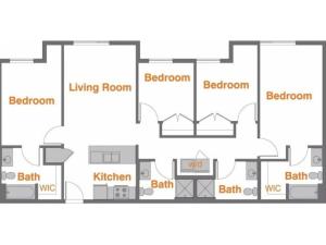 4 bedroom 4 bathroom apartment floor plan 213 Elm Street Prime Place Stillwater