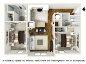 Abbotts Run Apartments - Carolina Floor Plan